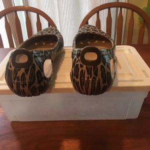 Crocs leopard shoes